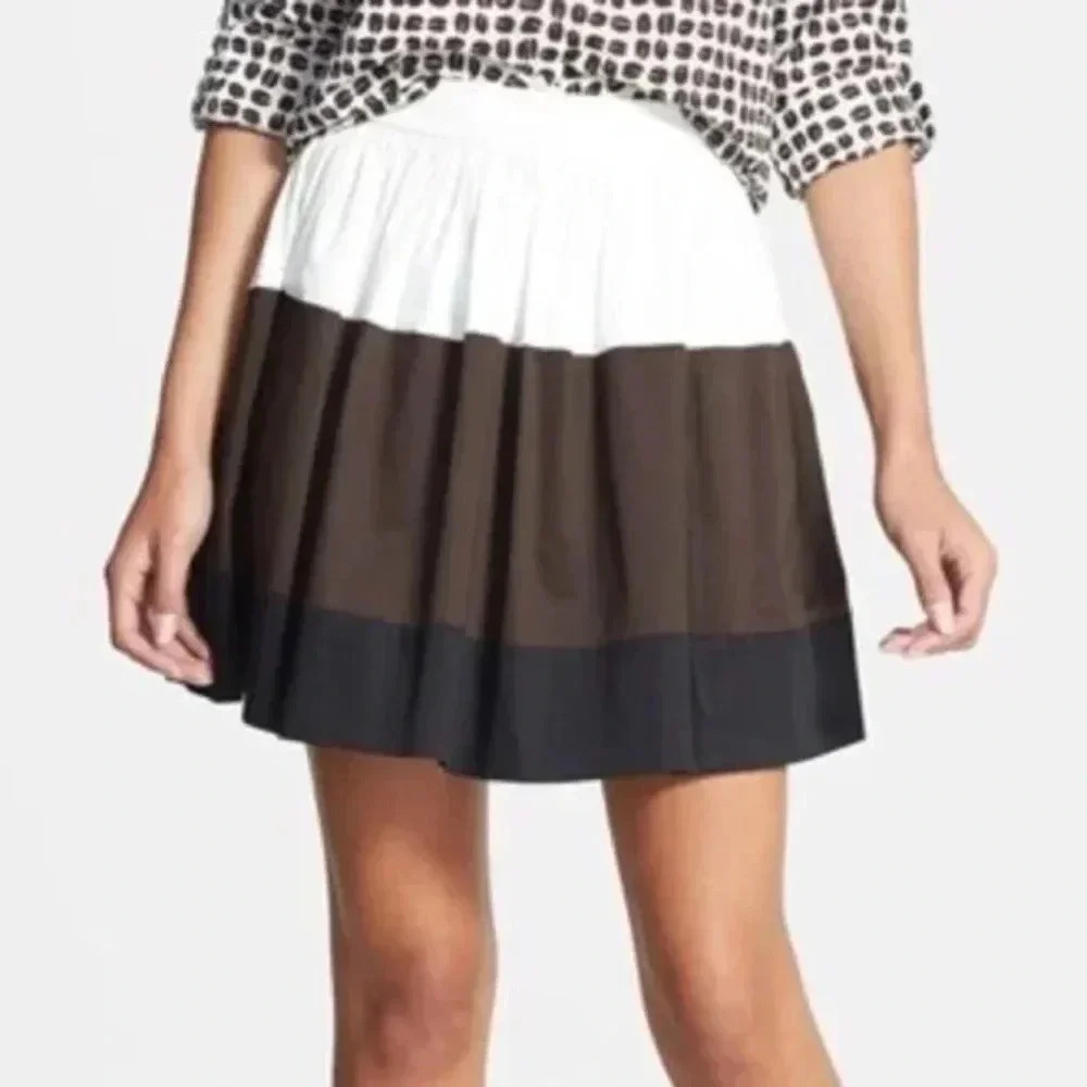 Kate Spade Colorblock Coreen Skirt Rio De Janeiro Full Skirt MSRP $298 Size 4